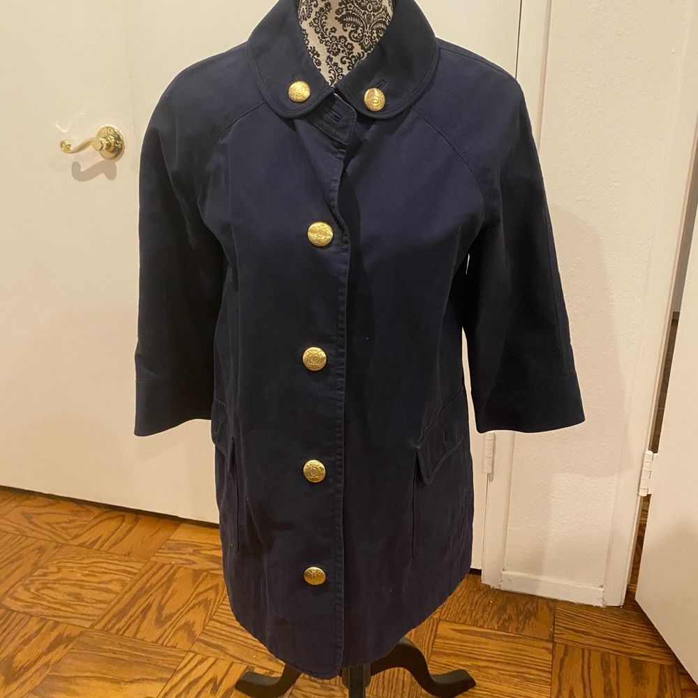 Navy Juicy Couture Trench Coat - Size L